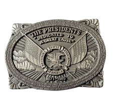Vtg 1989 NRA Presidents Dedicated To A Great Cause Fine Pewter Belt Buckle - £19.14 GBP