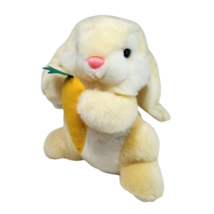 12&quot; Tomorrow&#39;s Child 1994 Yellow Bunny Rabbit W Carrot Stuffed Animal Plush Toy - £29.80 GBP