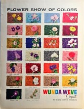 WUNDA WEVE CARPETS - Flower Show Of Colors - Red Clover-1960 Vintage Pri... - $16.27 CAD