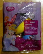 Disney Princess Pack Of 6 Colorful Balloons With Princess Designs - £3.17 GBP