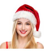 Santa Hat for Adults Christmas Hat Red Velvet Double-Layer Thickening Un... - $228.25 MXN