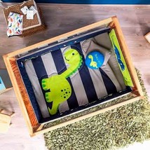 DINOSAUR BLUE CRIB BEDDING SET SHEET 4 PC COMFORTER BABY SHOWER BOY SPEC... - $96.94