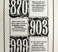 Empire State Express Numbers 1895 Railroad Advertisement Victorian Train... - $28.02 CAD