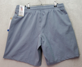MONDETTA Active Bermuda Shorts Women Large Gray Pockets Elastic Waist Drawstring - £16.05 GBP