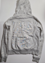 Victoria&#39;s Secret PINK LOVE Metallic Full Zip Hoodie Hooded Sweatshirt L... - $44.98