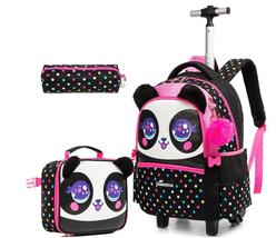 Girl&#39;s Rolling Luggage Suitcase Travel Trolley Bag for Girls Primary Sch... - £129.08 GBP