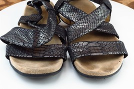 Naturalizer Sz 7.5 M Black Strappy Fabric Women Sandals Ainslee - £15.78 GBP