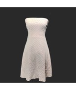 B Darlin White/Pink Strapless Cotton Sun Dress Women&#39;s Jr Sz 5/6 - £11.99 GBP