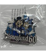 Mickey &amp; Minnie Pin Disneyland Resort 60th Anniversary Diamond Celebrati... - $373.45 MXN