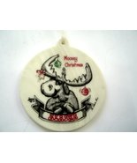 Kiana Anchorage Scrimshaw Merry Christmas Moose Ornament  - $16.99