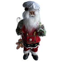 Santa Baker Figurine North Pole Trading Co Christmas Cheer Gingerbread House 19&quot; - £51.02 GBP