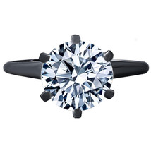 2.50CT Round Brilliant Simulated Diamond 6 Prong Solitaire Engagment Ring 14K BG - £236.55 GBP
