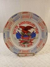 Vintage USA 200th Anniversary 1776-1976 Bicentennial Collectors Calendar Plate  - £8.11 GBP