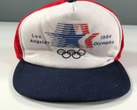 Vintage 1984 Olimpiadi Camionista Cappello Rosso Bianco Blu Rete Retro Los - $27.68