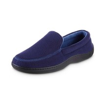Isotoner Men&#39;s Roman Recycled Fleece Moccasin Slippers Navy Blue - $35.00