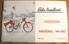 1965 Harley Davidson M-50 Original Rider Handbook Owner&#39;s Owners Manual  - $38.61