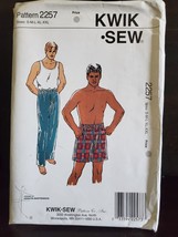 Vintage 1993 Kwik Sew Pattern 2257 Men&#39;s Pajama Pants &amp; Boxers Sz SM-XXL... - £10.85 GBP