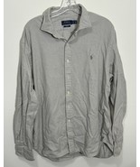 Polo Ralph Lauren Shirt Mens XXL Brown Houndstooth Slim Fit Button Flann... - $9.89