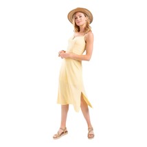 Row A Yellow V Cut Midi Dress Size XS New - £15.58 GBP