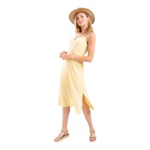 Row A Yellow V Cut Midi Dress Size XS New - £15.39 GBP