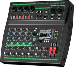 Mw-6 Black 6-Channel Professional Dj Audio Mixer Portable Controller, Ho... - £66.44 GBP