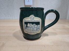 Deneen Pottery Coffee Mug Cup Green Woodford Reserve Stoneware 3 3/4&quot; Bourbon KY - $25.90