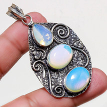 Milky Opal Cut &amp; Cab&#39;s Gemstone Handmade Fashion Pendant Jewelry 2.80&quot; SA 548 - £4.78 GBP