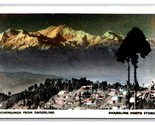 RPPC Kangchenjunga Mountain Peak From Darjeeling India Postcard Y17 - $19.75