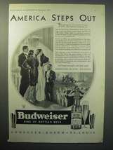 1933 Budweiser Beer Ad - America Steps Out - £14.45 GBP