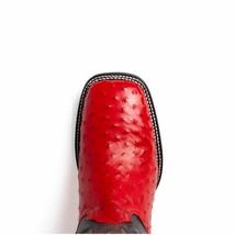 ALABAMA Genuine Ostrich Skin Cowboy Boot from the Western Collection Red image 9