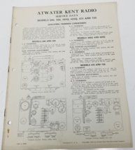 Atwater Kent Radio Service Data Model 286 356 385Q 625Q 475 375 Schematics 1935 - $18.95