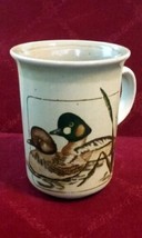 Japan OTAGIRI Stoneware Mug Featuring Male Female Ducks &amp; Cattails In Lake - £13.71 GBP