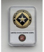 US MARINE CORPS 6th MARINE REGIMENT Challenge Coin With Case OFFICIAL LI... - $15.79