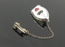 925 Sterling Silver - Vintage Enamel FTA Torch Teachers Brooch Pin - BP4219 - $27.96