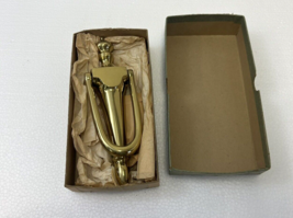 Vintage BRASS DOOR KNOCKER Hardware w Original Box polished cast Safe Pa... - $24.99