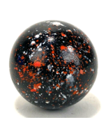 Big Vintage Marble - 36mm / 1 2/5&quot; - Black w/ Red &amp; White Splatter - Masher - €28,62 EUR