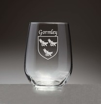 Gormley Irish Coat of Arms Stemless Wine Glasses (Sand Etched) - £54.62 GBP