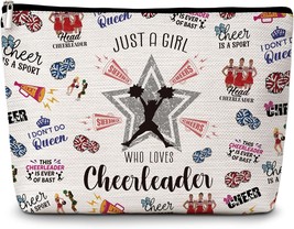 Cheerleading Cosmetic Bag Just a Girl Who Loves Cheerleading Travel Makeup Bag C - £19.87 GBP