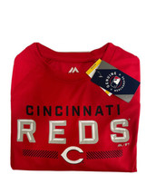 Majestic Cincinnati Reds Team Logo Men's T- Shirt 100% Authentic Red - $12.95