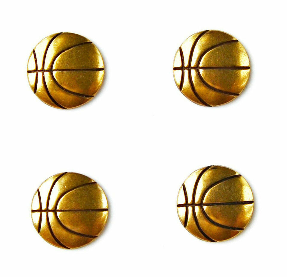 Gold Basketball Tuxedo Shirt Studs - $13.73