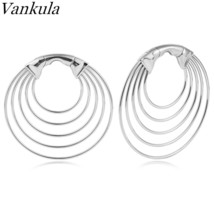 10pcs Surgical Steel Ear Tunnels Large Hoop Earring Plugs Expander Gauges Stretc - £73.28 GBP