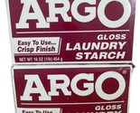 2 x ARGO Gloss Laundry Starch Remove Greasy Spots 16 oz Sealed - £44.94 GBP