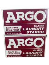 2 x ARGO Gloss Laundry Starch Remove Greasy Spots 16 oz Sealed - £45.04 GBP