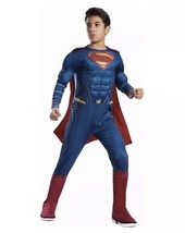 Nuovo Rubie&#39;s Justice League Superman Costume Bambini Capo Crowbar Taglie Xs S M - £14.39 GBP
