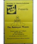 Arrogant Worms Flyer Poster 1994 Canada Queen&#39;s 17*11 Inch Comedy Dunnin... - $20.21 CAD