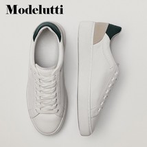 New Spring Summer Fashion Genuine Leather Flat Thick Sole Sneaker Women All-matc - £151.92 GBP