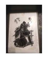 Antique black&amp;white silhouette picture - $28.49 CAD