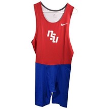 NSU Running Singlet Unitard Men&#39;s Large Red and Blue - £20.71 GBP