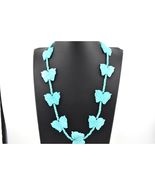 Navajo Mary W Roanhorse Carved Blue Howlite Necklace - $89.10