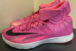Nike Zoom Hyperrev Think Pink Breast Cancer Hi Top Sneakers Shoes 13 630... - £42.61 GBP